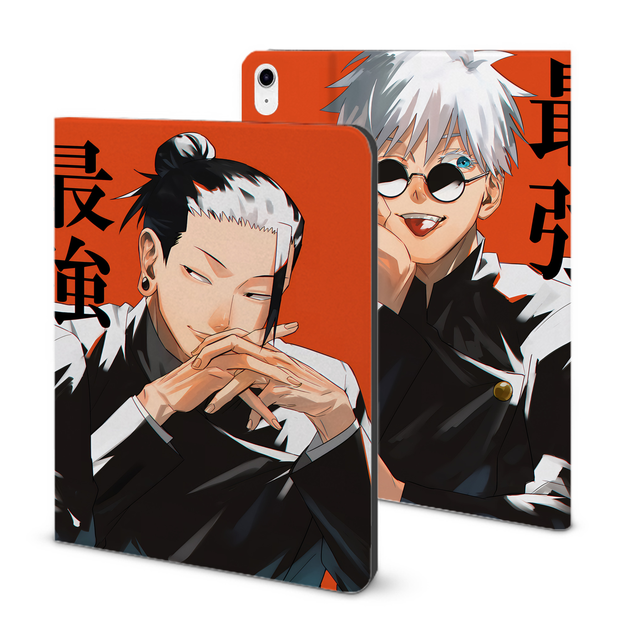 （画像用） 呪術廻戦 Jujutsu Kaisen IPad ケース ブック型 PUレザー TPU 耐衝撃 軽量 薄型 ペン収納なし 全面保護 IPad 各モデル対応
